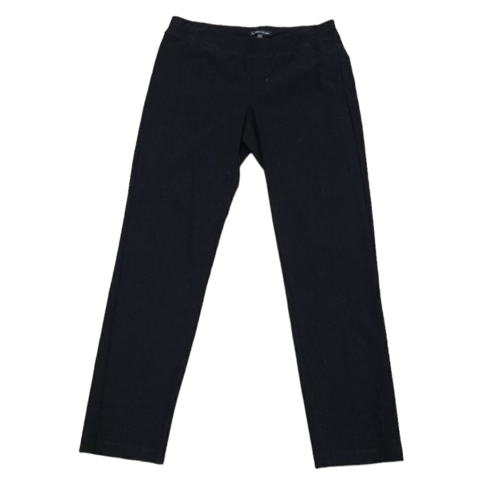 Eileen Fisher Black Stretch Pants Flat Front Womens Size Small Stretchy
